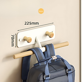 Mua Kệ Treo Tường Thanh Gỗ Dola Home Móc Cặp Sách  Móc Treo Quần áo  Túi Xách  Balo ... Không Khoan Cho Cửa. Kệ Móc Cặp