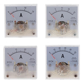 Set of 4 DC Analog Panel AMP Meter Gauge Tester Ammeter 91C4 0-15A/50A 75mV