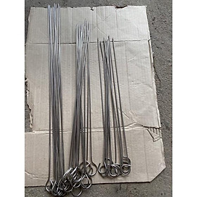 Que xiên thịt nướng ,gà nướng, hải sản nướng bằng inox không rỉ 50cm, 60cm,70cm