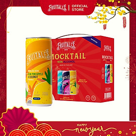 Lốc 6 lon Mocktail Fruitales vị Rum Dứa & Dừa