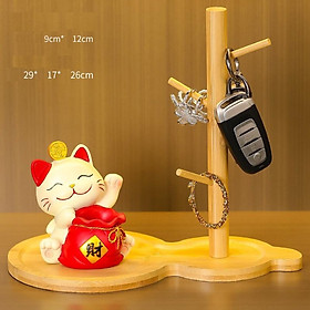 Mua Set decor mèo may mắn thần tài trang trí phòng khách hoặc bàn làm việc  món quà tân gia vô cùng ý nghĩa