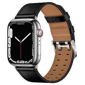 Dây Da Bò Khóa Đôi cho Apple Watch Series 1/2/3/4/5/6/7/8/9/SE1,2 & Apple Watch Ultra 1/2 Size 38/40/41/42/44/45/49mm - Hàng Chính Hãng