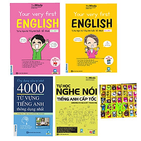 Combo 4 cuốn: Tự học tiếng anh chuẩn - dễ - nhanh (tặng 1 giá đỡ điện thoại iring)