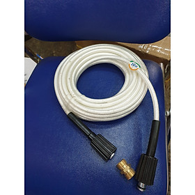 Dây Rửa Xe Cao Áp Cho Máy Xịt Rửa Áp Lực , Dùng cho máy rửa xe mini gia đình - ren trong 22mm - 10M KÈM khớp nối ĐỒNG ren 22