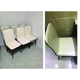 Mua Ghế bàn ăn cao cấp bọc da chân sắt - Ghế bọc da