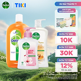 Combo chăm sóc gia đình: Dung dịch diệt khuẩn đa năng 1L + Sữa tắm kháng khuẩn dưỡng thể 950g + Nước rửa tay kháng khuẩn chăm sóc da 250g