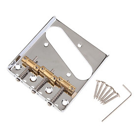 Electric Bass Guitar Bridge Saddle with Mounting Screw Wrench