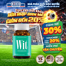 [Hộp 60v] Viên Uống Bổ Mắt WIT Ecogreen Giảm Mỏi Mắt, Tăng Cường Thị Lực Mắt Cho Bé Và Người Lớn