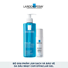 Hình ảnh Bộ sản phẩm làm sạch và bảo vệ da dầu nhạy cảm La Roche-Posay Effaclar Gel