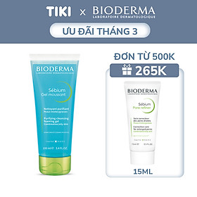 Gel rửa mặt tạo bọt, không chứa xà phòng Bioderma Sebium Gel Moussant - 100ml