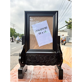 Mua Khung ảnh thờ gia tiên gỗ tràm bông vàng để ảnh 15 x 21cm- 2 màu