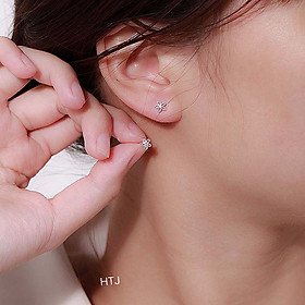 Bông tai bạc nụ hoa nhí nhỏ xinh chất liệu bằng bạc s925 SA0401 - Bạc trang sức PKG