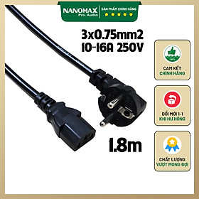 Mua Cáp Nguồn Adapter  Dây Sạc 3 Chấu Dài 1.8m 16A 250V Cho Loa Kéo  PC  Laptop  Nồi Cơm  Tivi  Máy In Hàng Chính Hãng