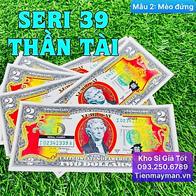 SERI 39 THẦN TÀI - 2 U,S.D Mạ Vàng Con Mèo 2023 - Lì Xì Tết 2023