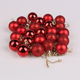 Mua Hộp 24 Quả Châu 3CM Nhũ Kim Tuyến Lấp Lánh Trang Trí Noel  Giáng Sinh 3CM