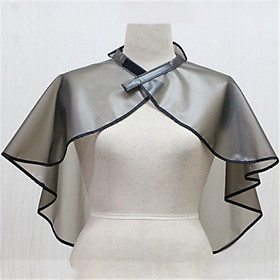 Short Barber Haircut Cape/ Reusable Waterproof Bib Smock Salon Cloak Apron/ for Hair Cutting Dyeing Perm Coloring Styling Hair Stylist/