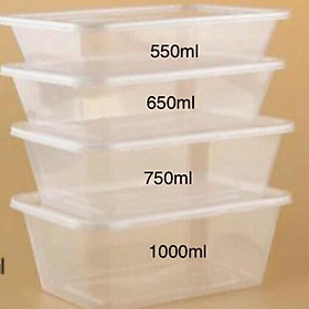 Mua Hộp nhựa thực phẩm  quay được lò vi sóng (10 hộp/lốc kèm nắp)