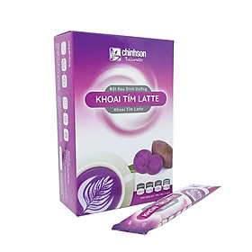 Bột Khoai Tím Latte Chính Sơn 180g 18g x 10 gói - Hàng chính hãng, 100% tự