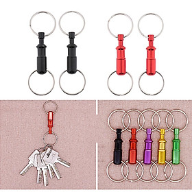 4 Pieces Detachable Keychain Separate Car Keys Quick Release Keychain