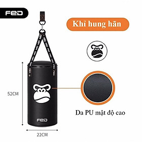 Bao đấm,bao cát boxing treo xà cho bé FED-XM0115 phản xạ da PU bền đẹp. - Bao đấm hình mặt khỉ