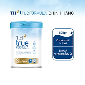 Sản phẩm dinh dưỡng công thức cho trẻ từ 1 đến 2 tuổi TH True Formula 3 800g