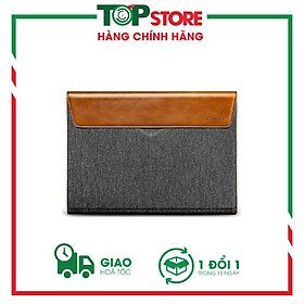 TÚI CHỐNG SỐC TOMTOC-( H15-E02Y) (PREMIUM LEATHER FOR MACBOOK PRO 15″ NEW GRAY