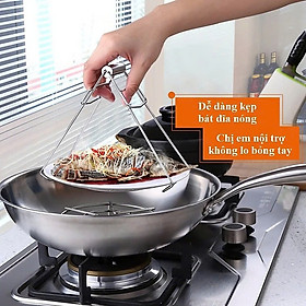 Dụng cụ gắp đồ nóng INOX BẠC