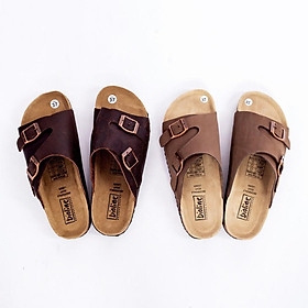 A19- Dép da bò bản to có khóa Birken Bioline Unisex  – Bioline Store