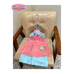 bộ áo yếm chúc mai phối quần suông lạ mắt bé gái diện lễ tết từ 10-45kg hàng thiết kế