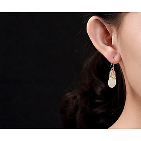 Bông Tai Ngọc bích Ngọc Lan Trong Nắng