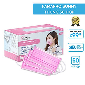 HỘP - FAMAPRO SUNNY - Khẩu trang y tế kháng khuẩn 4 lớp Famapro SUNNY 50