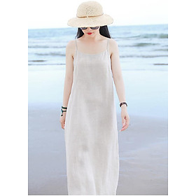 Đầm suông 2 dây đi biển LAHstore, chất thô mềm mát, thời trang phong cách Hàn Quốc