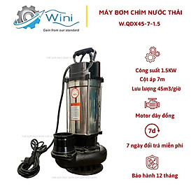 Mua Máy bơm chìm nước thải 1.5Kw (2HP) Thân INOX 304 Wini W.QDX45-7-1.5 - Bảo hành 1 năm