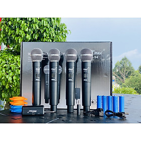 Micro Không Dây MTMAX AK94 Cao Cấp 4 Mic Chuyên Dùng Chuyên Dùng Cho karaoke gia đình, vui chơi hội họp, tiện dụng khi di chuyển sẳn sàn giúp bạn chinh phục mọi bài hát, giá tốt chất lượng cao