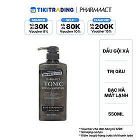 Dầu gội, xả bạc hà mát lạnh PHARMAACT (550ml/chai)