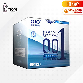 [Hộp 10 cái] Bao cao su OLO 0.01 Zero Blue - Siêu mỏng, nhiều gel