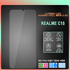 [Miếng dán màn hình] Kính Cường Lực Cho Realme C12 / C15 Trong Suốt 2.5D Không Full Màn- Hàng Chính Hãng