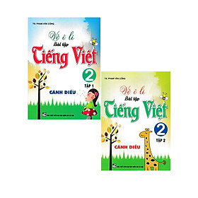 Sách - Combo vở ô li bài tập tiếng việt 2 - tập 1 + tập 2 (bám sát sgk cánh diều) (bộ 2 cuốn) HA