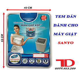 Tem dán dành cho máy giặt SANYO