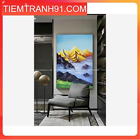 Mua Tranh treo tường | Tranh in giả sơn dầu Núi Vàng - 07