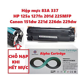Hộp mực 83A dành cho HP M125 125fw 125A M126 M127 M127fw M201 M225 Canon MF151dw MF211 MF212w MF221d MF215 MF217w MF226dn MF229dw MF241D -MF244dw - MF247DW - MF249DW Hàng chính hãng Alpha Cartridge