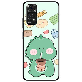 Ốp lưng dành cho Xiaomi Redmi Note 11 4G - Khủng Long Uống Trà Sữa