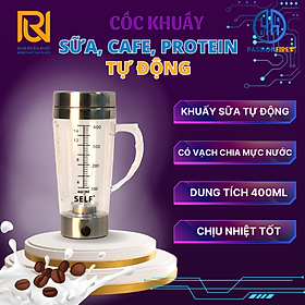 Mua Cốc khấy sữa  coffee  bột protein tự động chịu nhiệt độ cao 400ml