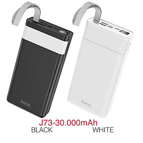 Hình ảnh Pin sạc dự phòng Hoco J73 Powerful 30000mAh 2 cổng input, 3 cổng output, đèn pin siêu sáng - Hàng chính hãng