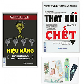 [Download Sách] Combo hiệu năng châm ngôn của doanh nghiệp + thay đổi hay là chết (tặng kèm bookmark AHA)