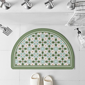 Thảm nhà tắm siêu thấm nước, chống trơn trượt phong cách Địa Trung Hải