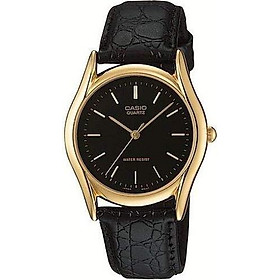 Casio Men's MTP1094Q-1A Black Leather Quartz Fashion Watch