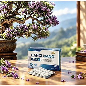 Viên uống calci hữu cơ Kingphar Canxi Nano D3 - K2, hộp 30v