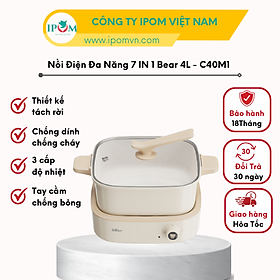 Mua Nồi Lẩu Điện Đa Năng Bear 7 trong 1 Chống Dính Cao Cấp  Nấu Lẩu Thịt Nướng Tiết Kiệm Điện DHG-C40M1 - Hàng Chính Hãng Bảo hành 18 Tháng