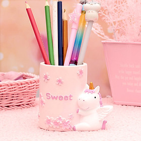 Hộp Cắm Bút Bằng Nhựa Để Bàn Ngựa Sweet